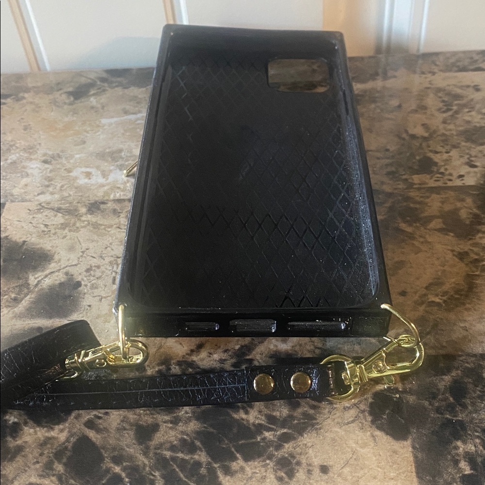 iPhone 11 Pro Max phone case.  Leather with Strap - Picture 3 of 10